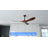 70'' Modern 3-Blade Ceiling Fan (No Light) – Solid Walnut Wood Propeller Ceiling Fans, Quiet DC Motor & Standard Remote Control | Indoor/Outdoor Use for Patio, Coastal & Farmhouse Spaces-180399503