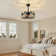 20" Farmhouse Caged Ceiling Fan With Light Kit And Remote Control Included