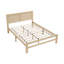 Base de lit plateforme contemporaine à finition naturelle 1pc avec lattes et rails inclus-736525167