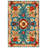 Larissa Collection Digital Print Cotton-Polyester Blend Rug – Teal & Red-1059837552