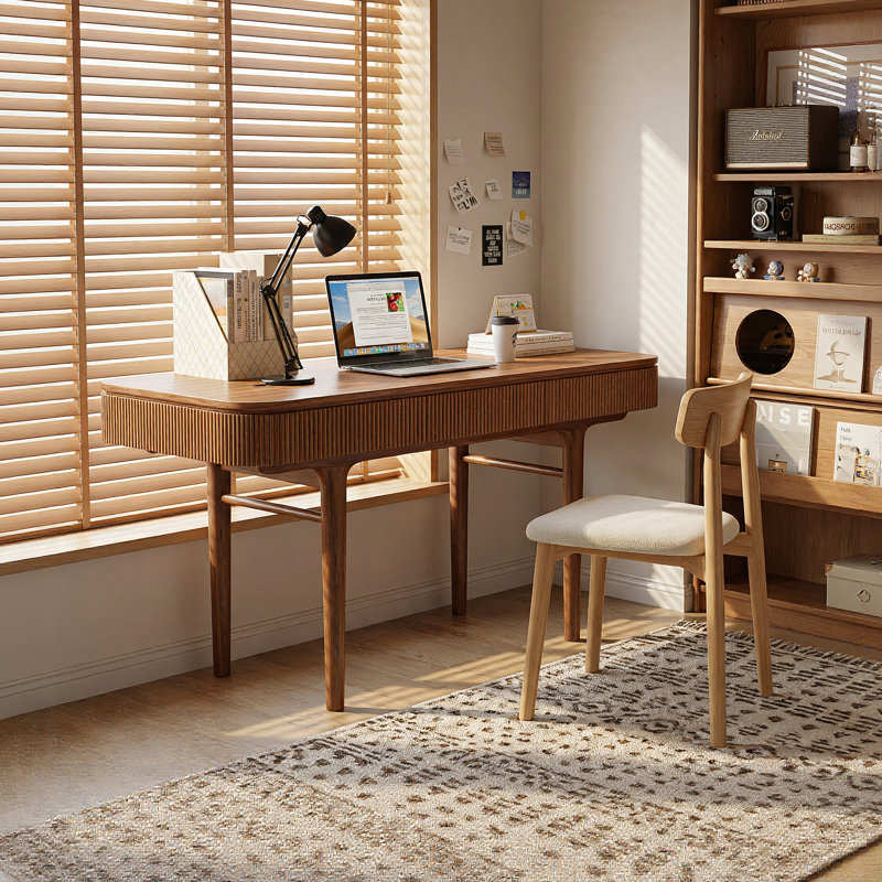 Bureau d'écriture 59 "en bois massif avec tiroirs 59" Modern Office