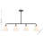 Hashimoto 4-Light Linear Chandelier in Matte Black-1863785308