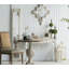 Miroir artistique 30 po x 23,5 po à motif de losanges blancs, miroir décoratif pour le salon, l'entrée, la chambre à coucher, le bureau
