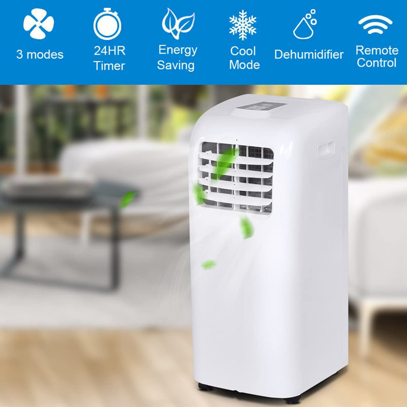 Déshumidificateur portatif avec ventilateur de climatisation Gymax 8000BTU avec télécommande