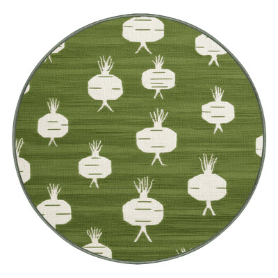 Washable Radish Daikon Vegetables Area Rug