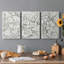 Motif floral croquis I - ensemble de 3 reproductions d'art sur toile tendue-893712077