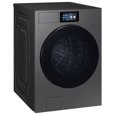 Samsung 5.3 cu. ft. Bespoke AI Ultra Capacity Front Load Washer with AI Home and AI OptiWash+ in Dark Steel
