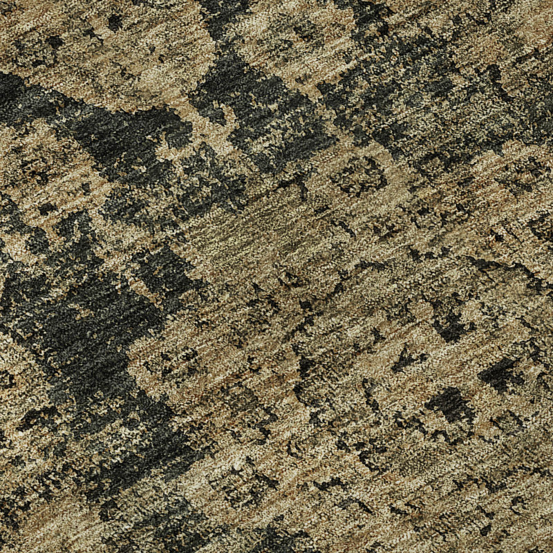 Premium Machine Washable Cerrito Charcoal Rug, Rectangle 5' x 7'6"