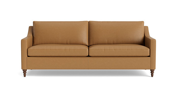 Vera Sofa (85"), Walnut Finish (Angled), Brown