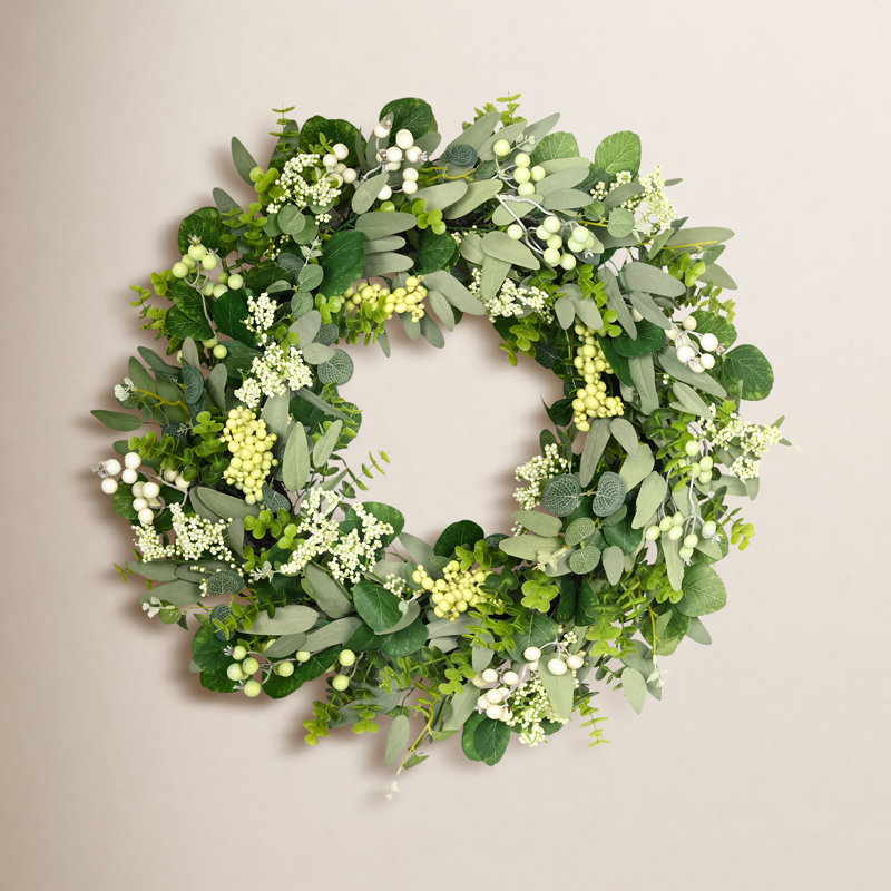 24" Handcrafted Eucalyptus Front Door Wreath