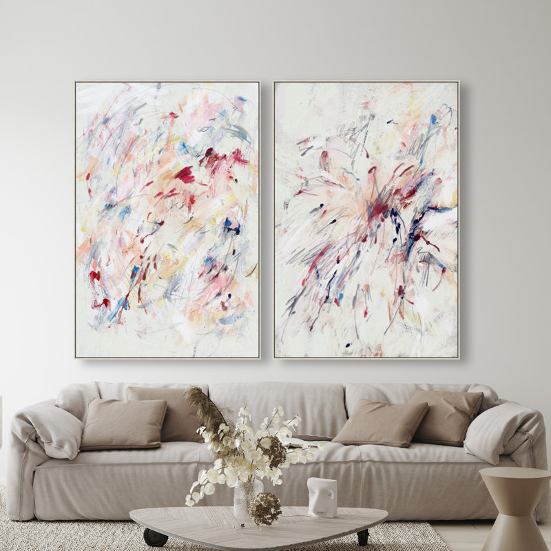 Feels Like Love Set Set by Oliver Gal, 50"H x 34"W, Silver Floater Frame