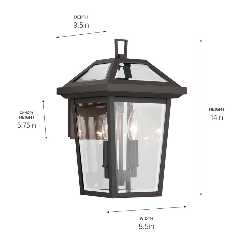 Kiyono Wall Light, Olde Bronze