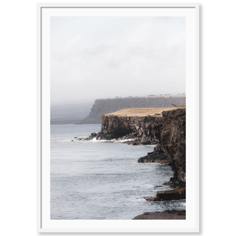 South Point Print by Carly Tabak, 18" W x 25" H, White Wood