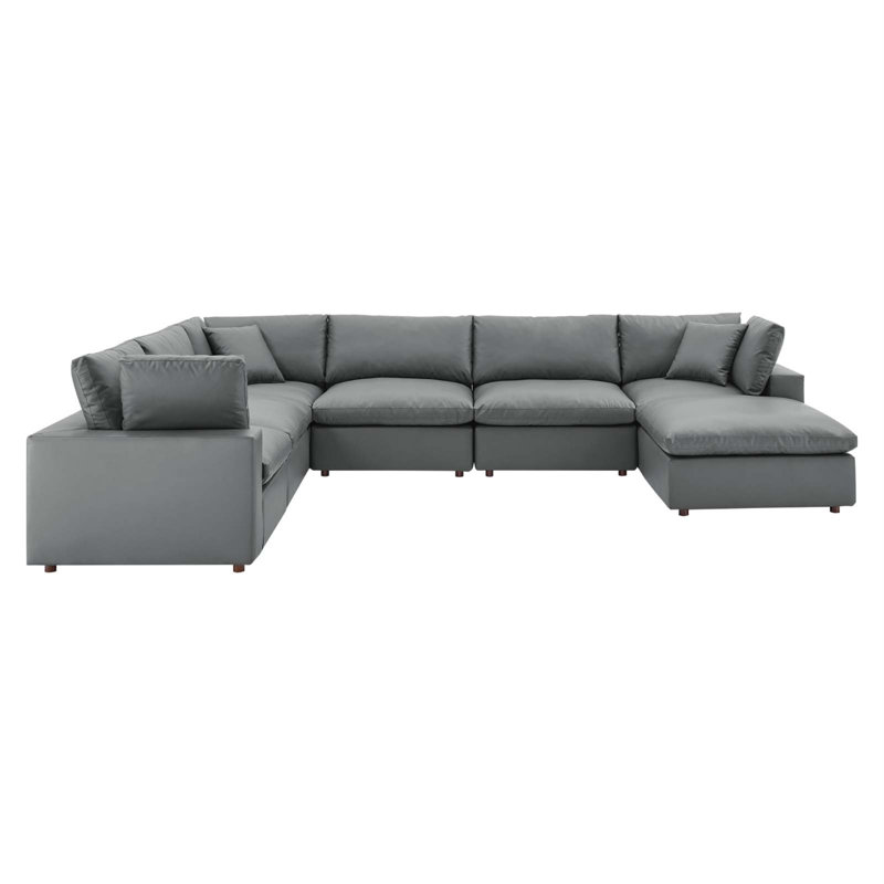 Commix, Gray Faux Leather