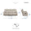 Ensemble de 2 fauteuils inclinables en microfibre polie avec console de rangement centrale Yasminda-1901199734