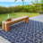 Reyn Spooner Kona Coast Royal Honu Navy Blue Sea Turtle Flatweave Indoor/Outdoor Area Rug-1923899846