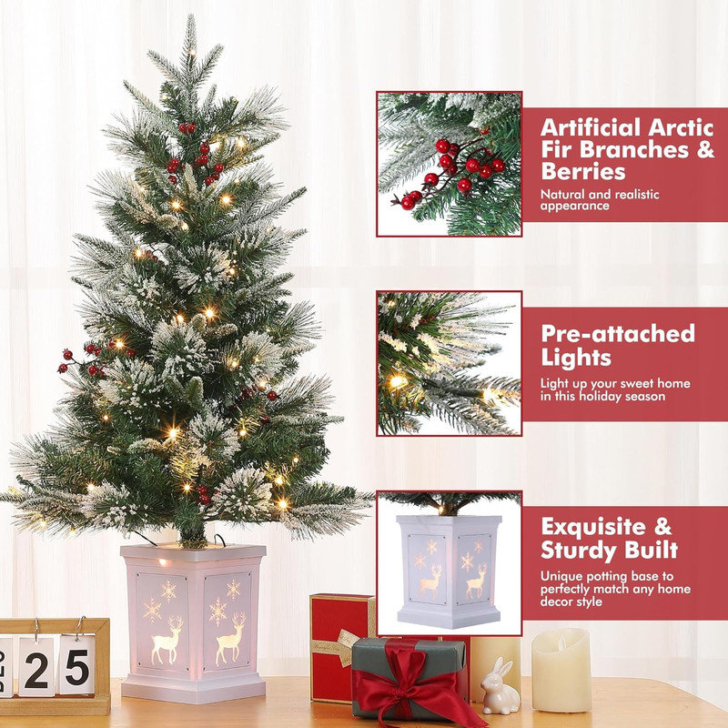 54' H Lighted Artificial Christmas Tree