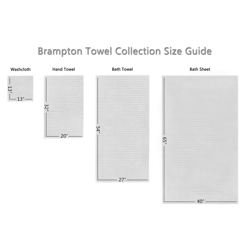 Florentin Turkish Cotton Towels - Piece Set Including Bath, Hand, and Washcloths - Set of 6, White