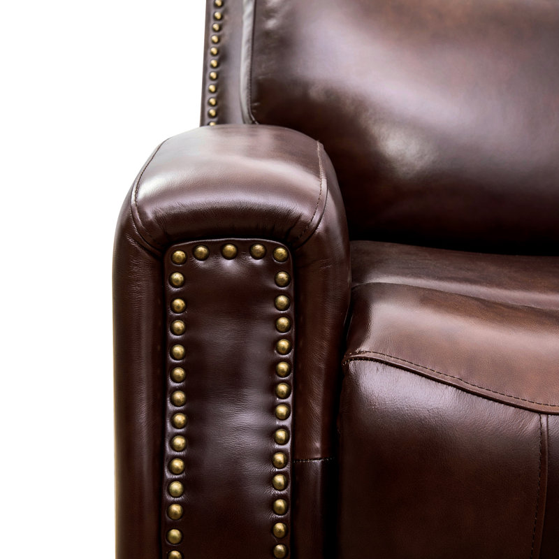 6-Piece Genuine Top Grain Cowhide Leather Power Reclining Sectional With Bluetooth Speaker And Multifunction Console Station
