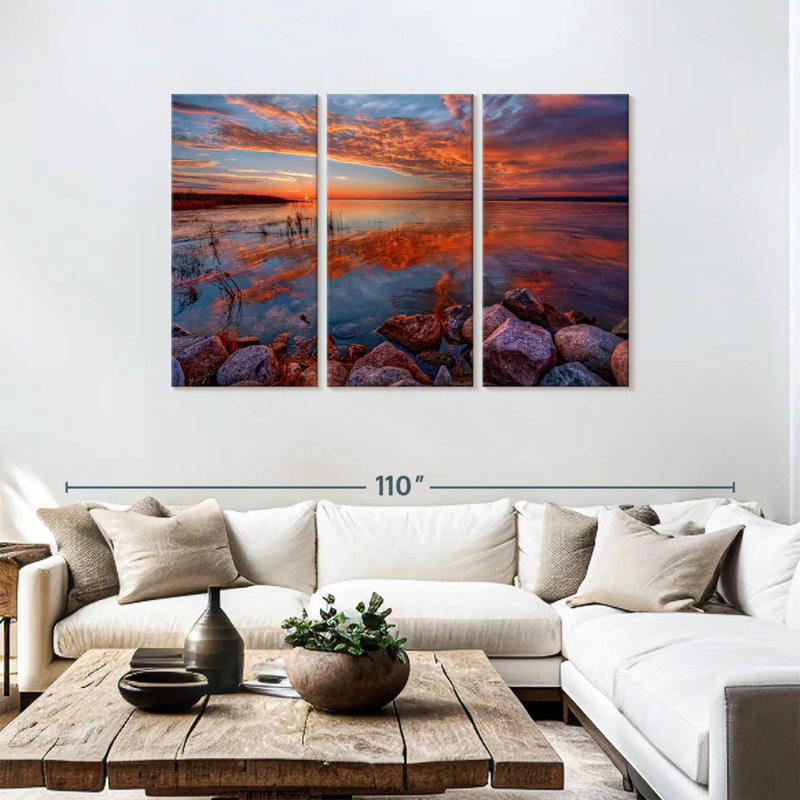 Alvord Rocky Shores Sunrise, H 48 po x l 74 po