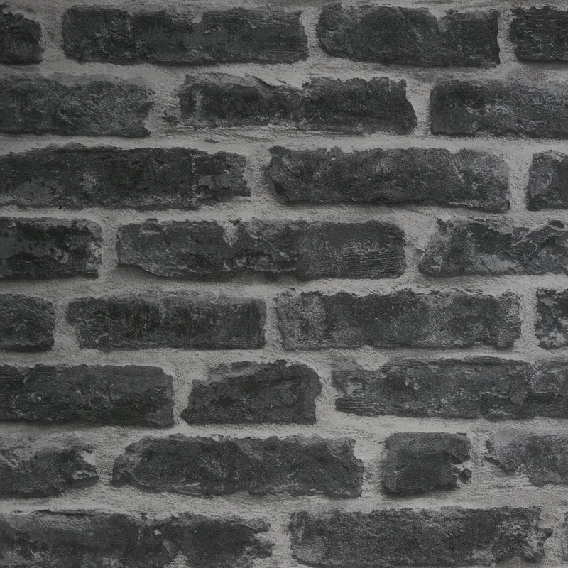 Transform Brick Vinyl Peel & Stick Wallpaper Double Roll, Gray