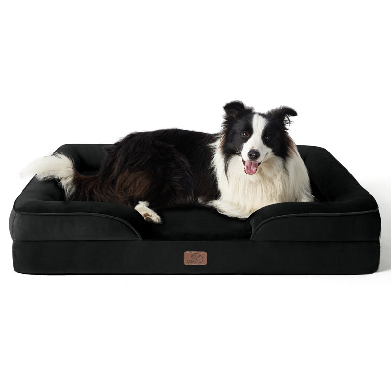 Lit orthopédique pour chien, canapé-lit lavable imperméable avec housse amovible, base antidérapante pour chiens de grande et moyenne taille