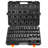 Impact Sockets Set 59Pcs 6-Point 3/8" & 1/2" Drive Bit Ratchet Tool Kit