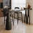 62.99" Black Rectangular Solid Wood Bar Table