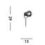 Huntley Black Integrated LED Metal Spotlight