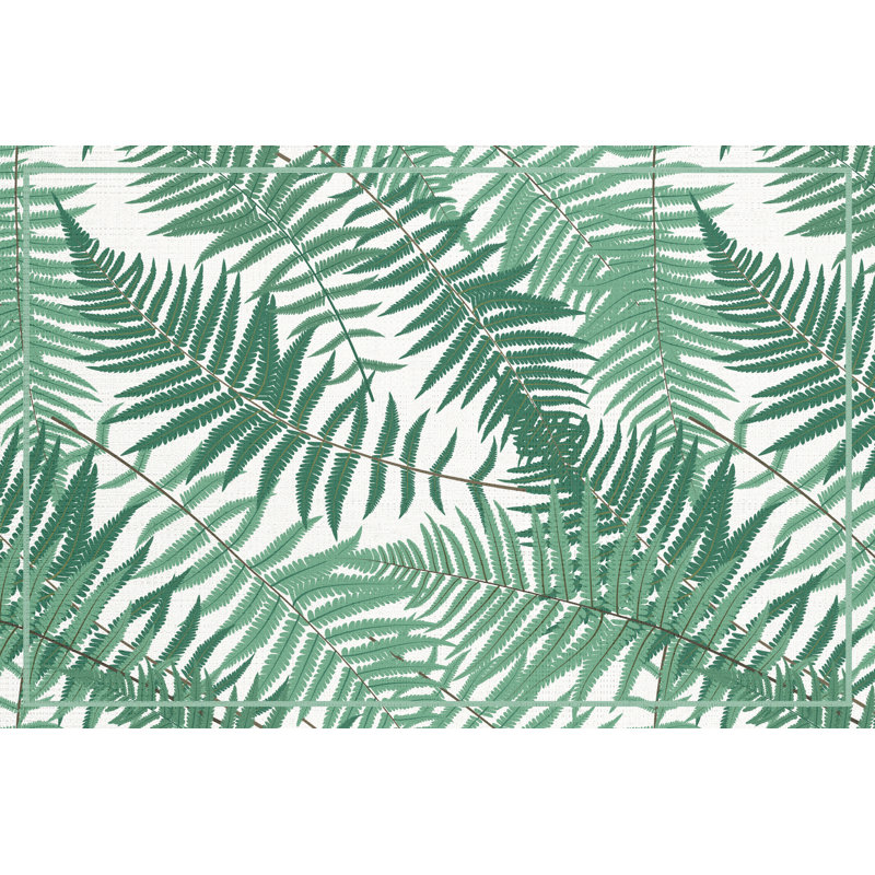 Alyster Rectangle Floral Vinyl Area Rug, Rectangle 200 x 300cm