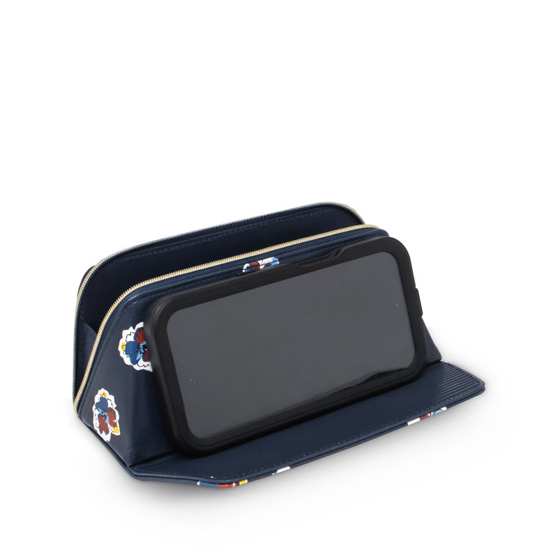 Trousse à crayons avec support pour téléphone, motif aquarelle