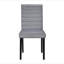 Ensemble de salle à manger 5 pièces, ensemble de salle à manger à finition noire et 4 chaises d'appoint en velours gris