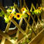 Outdoor Garden Decorated With Rattan Lanterns Beautiful Sun Flower Hanato  2M 40 LED Decorative String Lights