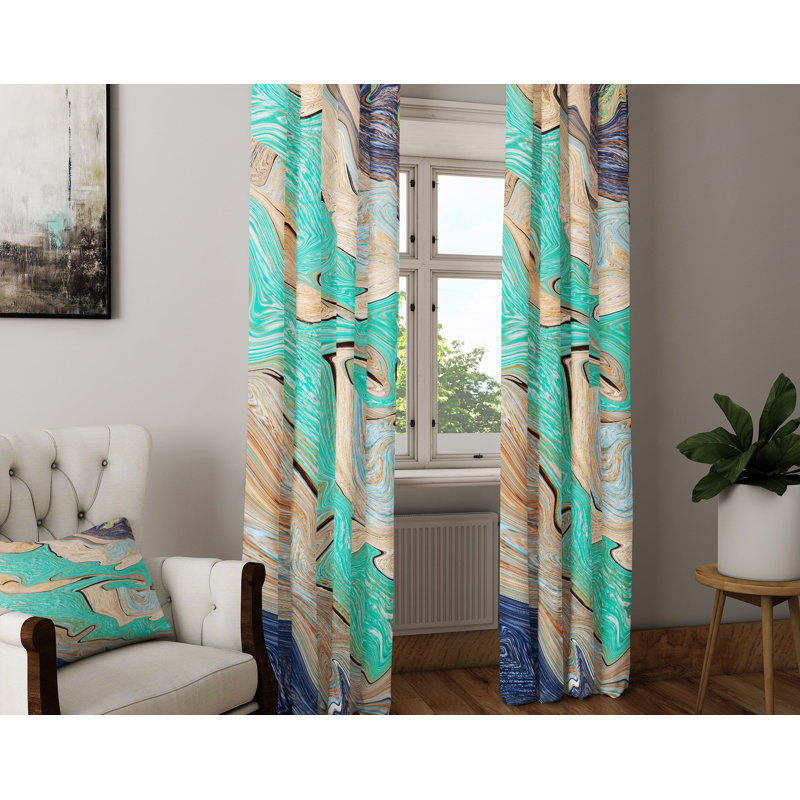 Semi Sheer Curtain Panel Pair, 40" W x 52" L