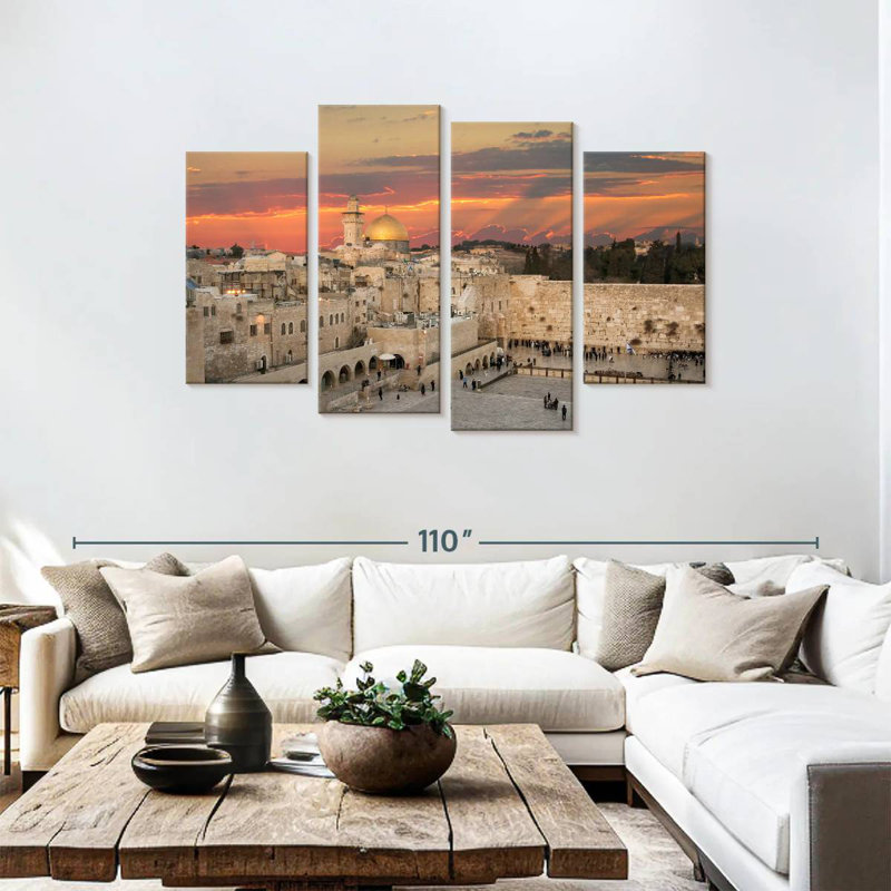 Hannes Jerusalem Temple Mount, 48" H x 75" W