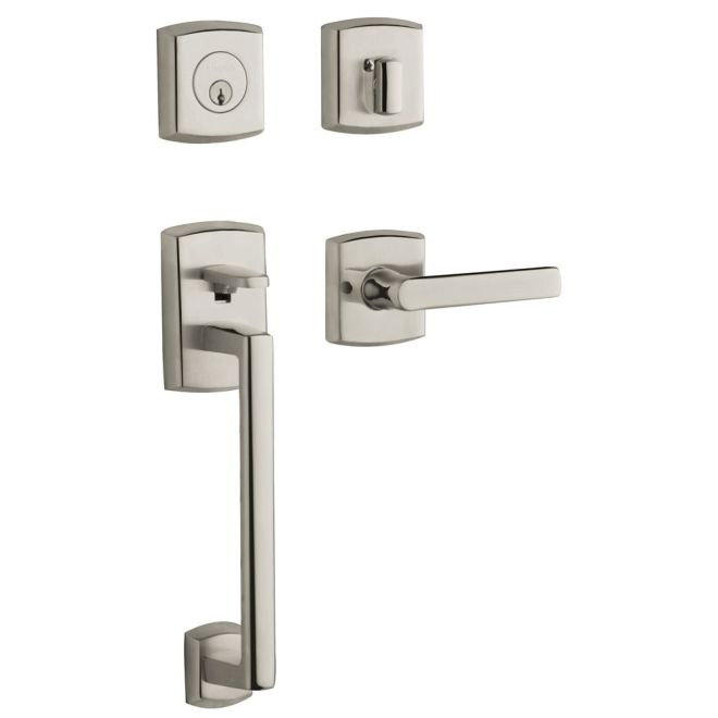 Soho Complete Inactive Dummy Handleset with Lever and Rosette, Lifetime (PVD) Polished Nickel, Right