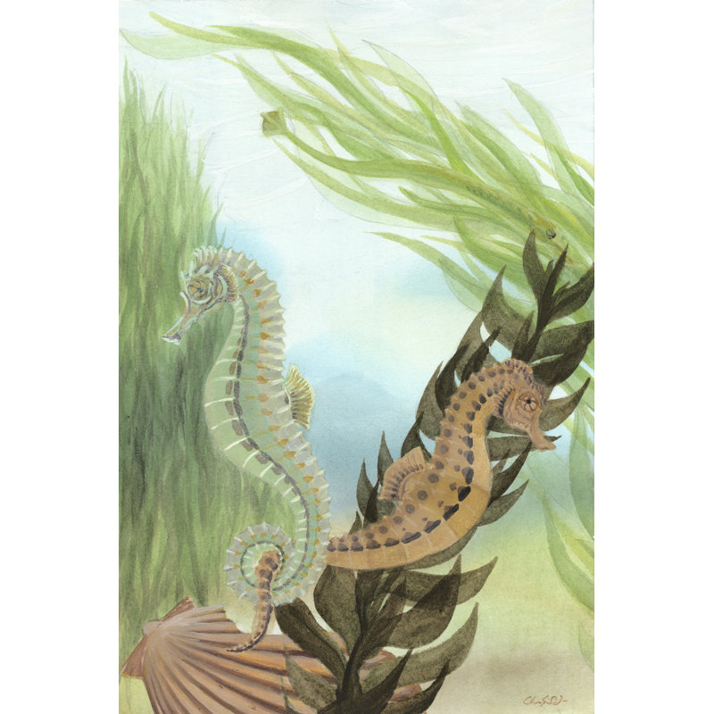 Seahorse Serenade IV - Wrapped Canvas Painting, 91cm H x 61cm W x 3.8cm D