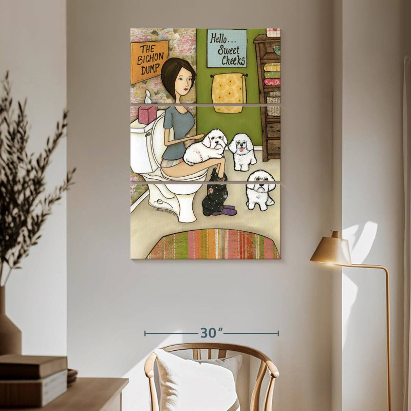 Brampt The Bichon Dump, 65" H x 42" W