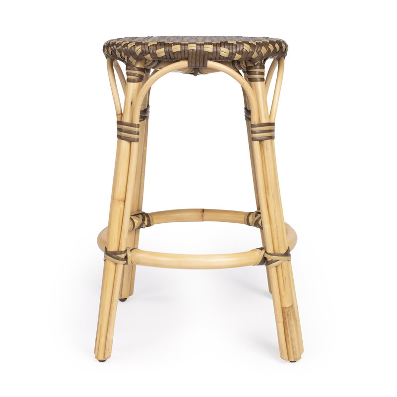 Tabouret de bar et de comptoir en rotin tissé à la main Alastair, Tabouret de bar (siège d'une hauteur de 30 po)