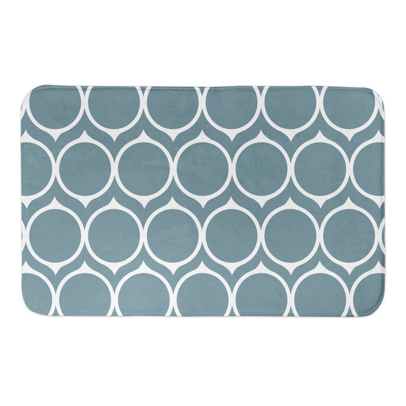 Tapis pour salle de bain Zeke, Bleu