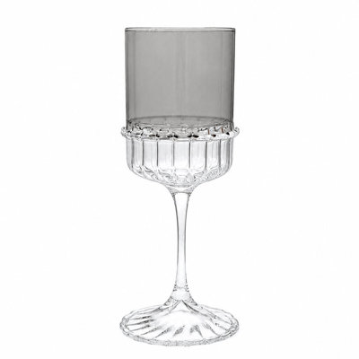 Verres à vin colorés à pied, ensemble de 6 - Gris