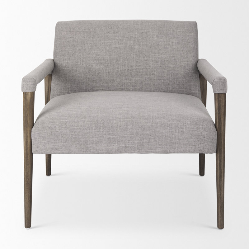 Fauteuil en polyester Deidra, Gris