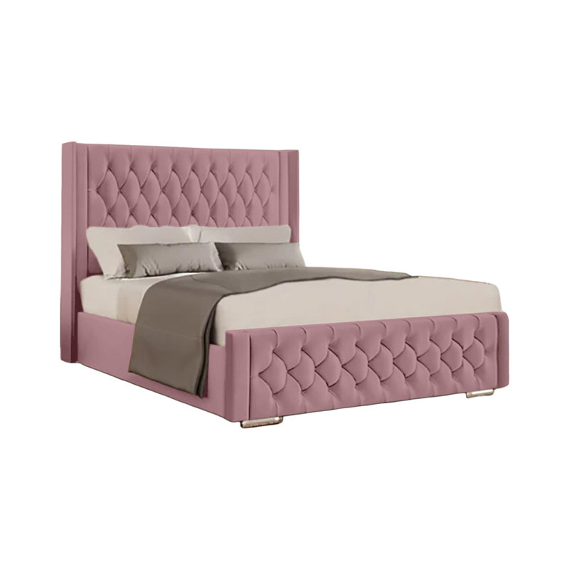 Athlene Upholstered Bed Frame, Single (3'), Lilac