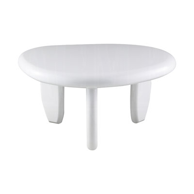 30.4" W END TABLE, WHITE HIGH GLOSS