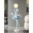 Italian-Style Resin and Wood Floor Lamp-117968949-117968947