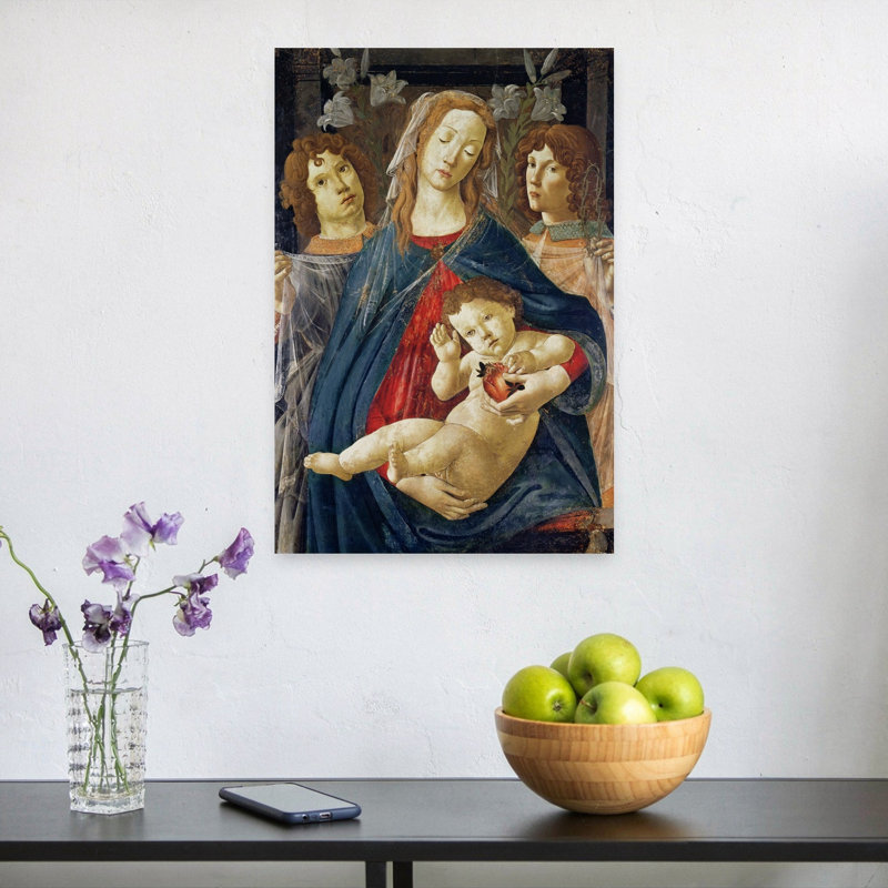 Virgin Of The Pomegranate Abstract Contemporary Lily Flower Fruit Wall Art Print, 60.96cm H x 40.64cm W