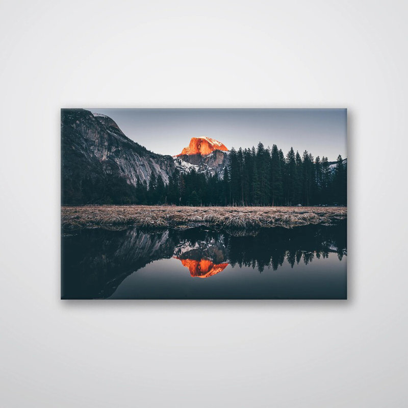 Art mural coucher de soleil Yosemite, H 24 po x l 32 po x P 0,12 po