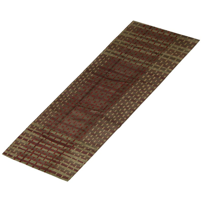Rag Wool Striped Area Rug in Beige/Gold/Red