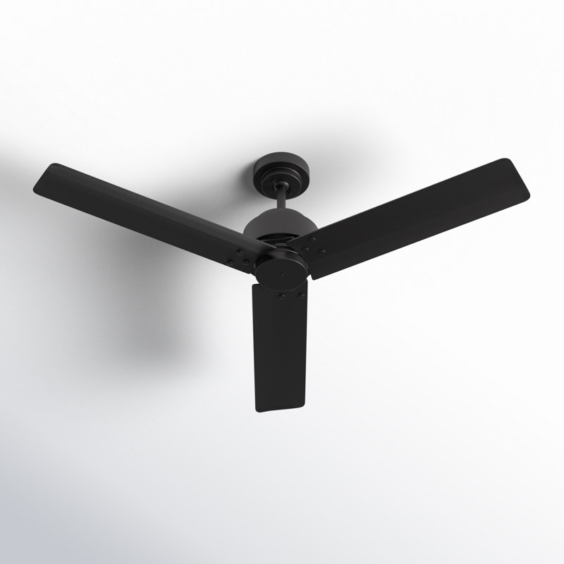 Saxony 68'' Ceiling Fan, Midnight Black with Black Blades