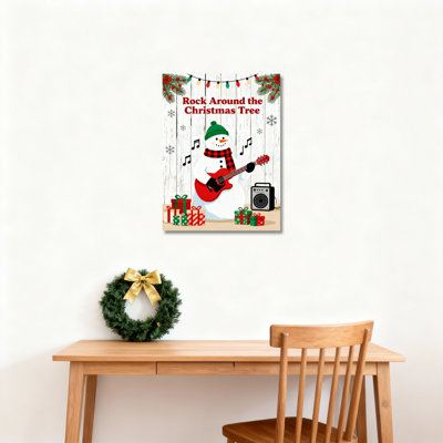 «Snowman», guitare, toile, art mural